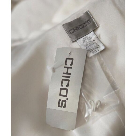 Chico’s silky Ease Vanya 3/4 eggshell Jacket Women’s Size 3 - Picture 6 of 7